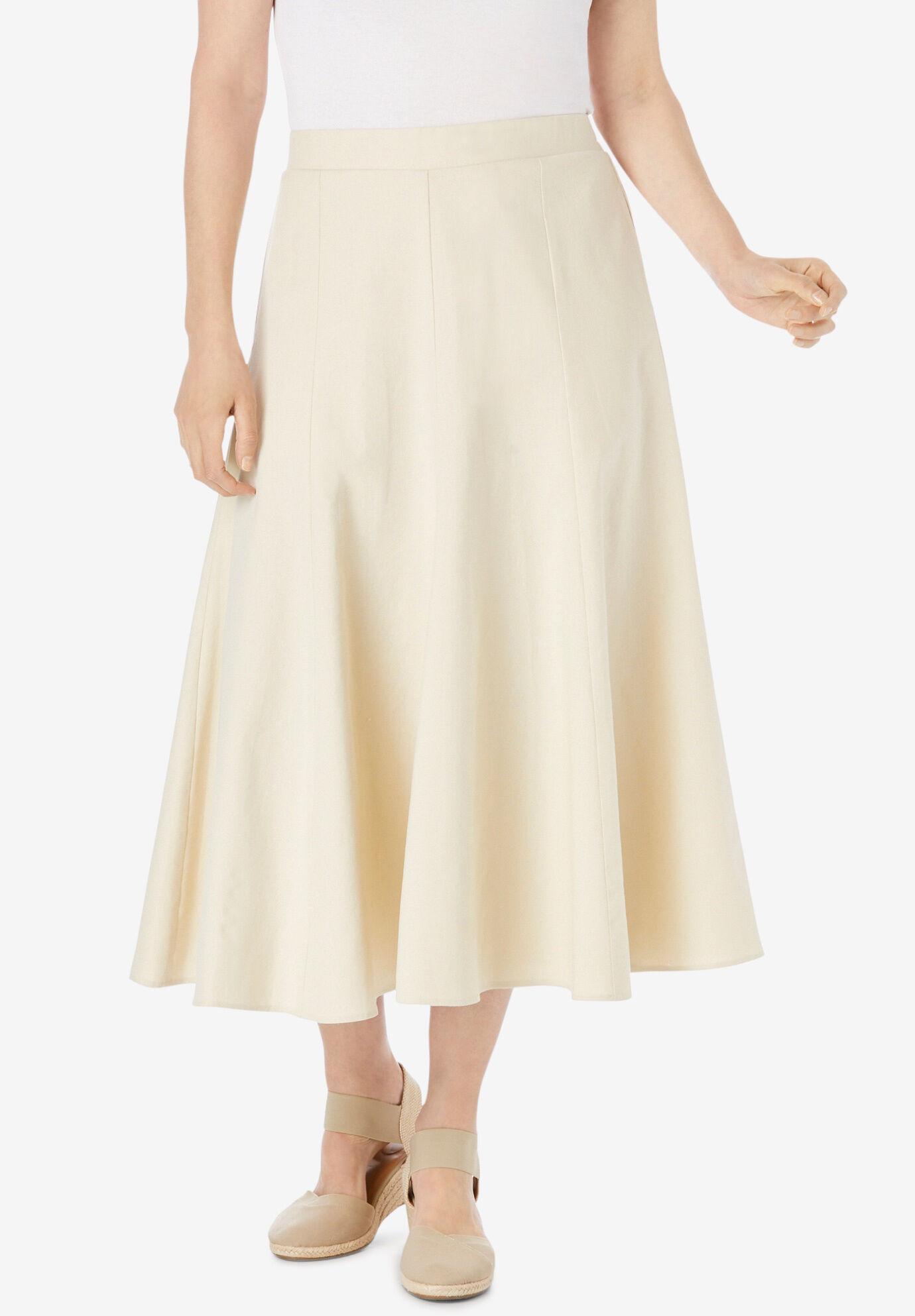 print linen-blend skirt – Shop The Firesclassics Womens Collection.